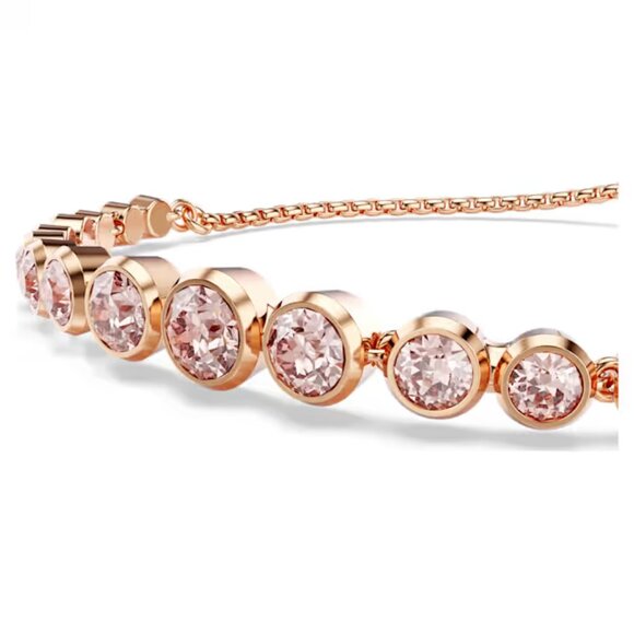 SWAROVSKI Imber Tennis bracelet Mixed round cuts, Pink, Rose gold-tone plated - Picture 3 of 12